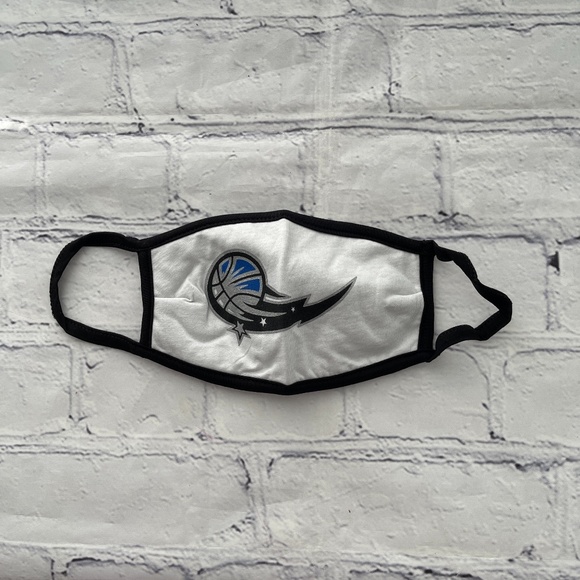 NBA Cotton Face Mask - White/Black.  New, ne - Picture 1 of 3